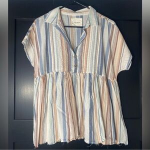 4/$15 Lucky Brand Multicolor Striped Blouse